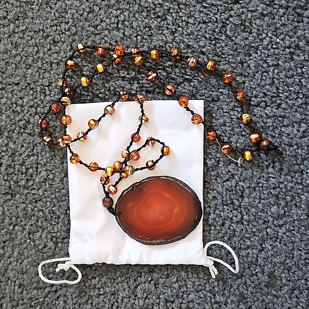 Red stone necklace